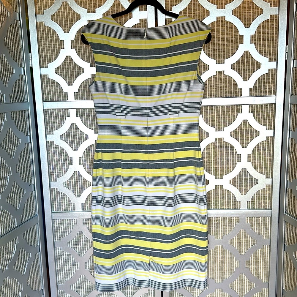 Calvin Klein Yellow and Gray Striped Dress size 6 - Picture 2 of 5
